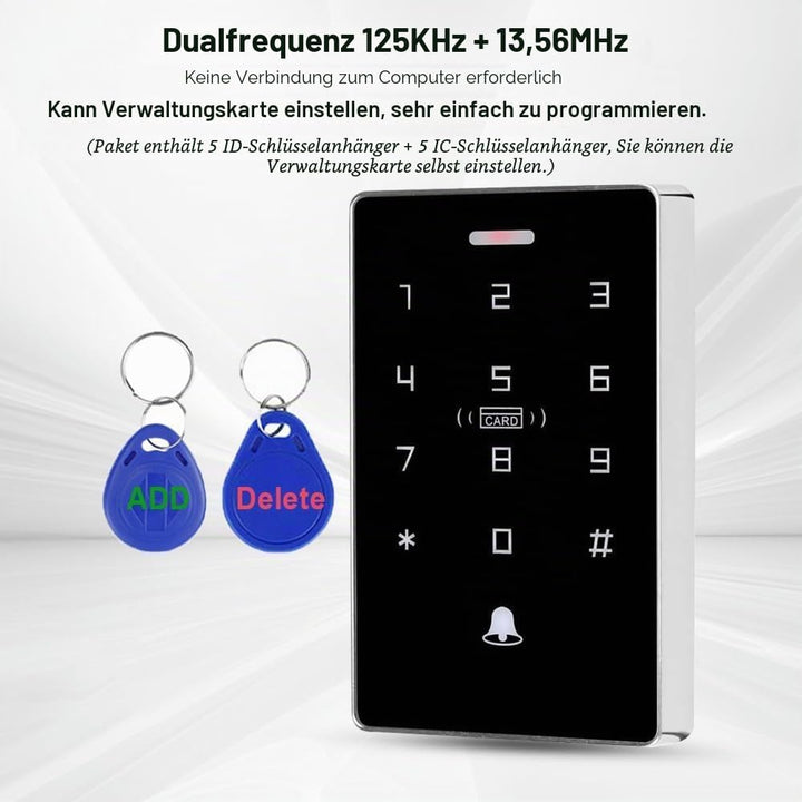 FTes RFKits IP68 wetterfestes NFC Dual-Frequenz-Zugangskontrollsystem mit 5 ID-Schlüsselanhängern, 5