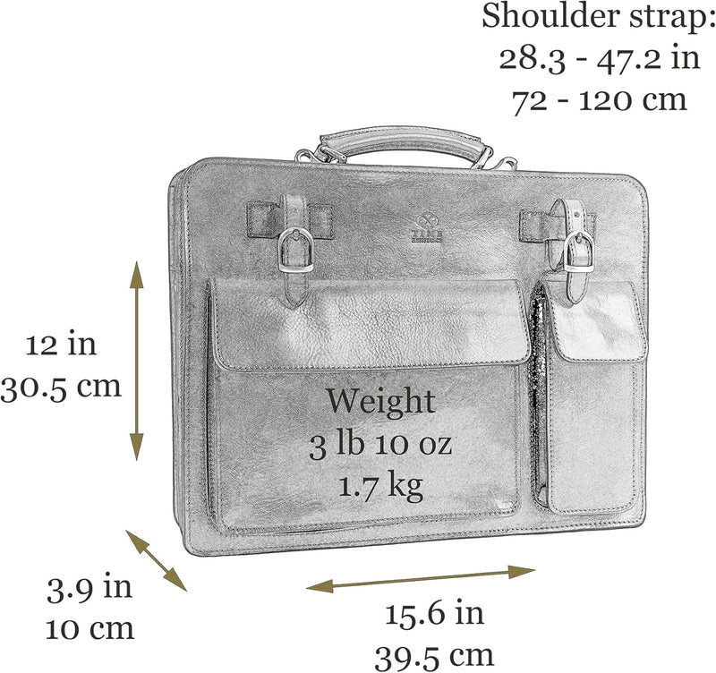 Time Resistance Leder Arbeitstasche – Handgemacht Ledertasche 15 Zoll Laptoptasche Bürotasche Notebo