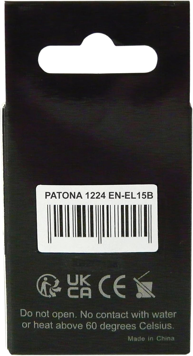 PATONA Premium Akku EN-EL15b 2400mAh Ersatz für Nikon EN EL15 ENEL15b Kompatibel mit Nikon 1 V1 Z6 Z