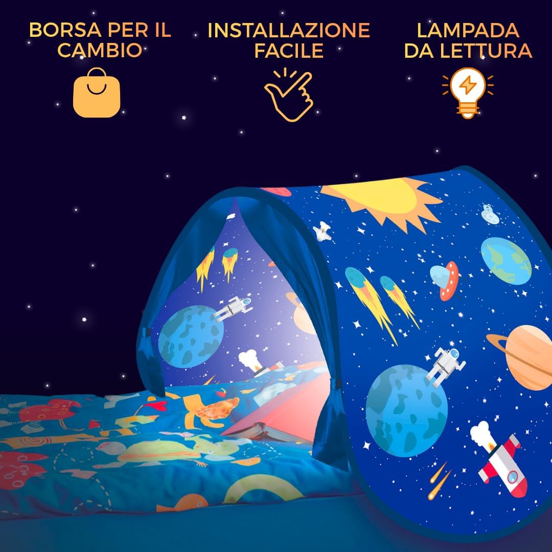 BEST DIRECT – STARLYF SleepFun Tent (Original TV): Pop-up-Bettzelt und Spielhaus für Kinder (Mädchen