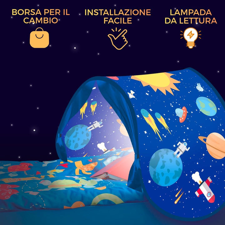 BEST DIRECT – STARLYF SleepFun Tent (Original TV): Pop-up-Bettzelt und Spielhaus für Kinder (Mädchen