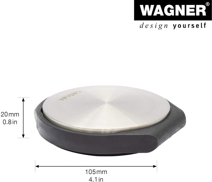 WAGNER Design-Boden-Türstopper SCREW OR GLUE DESIGN - Durchmesser Ø 90 x 105 x 20 mm, Zinkdruckguss