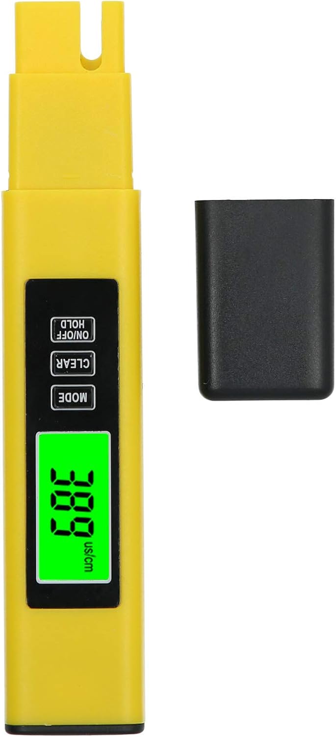 Fdit Tragbarer 3-in-1-pH-Tester Digital - Kombiniert mit TDS EC-Temperaturmesser Digital Water Quali