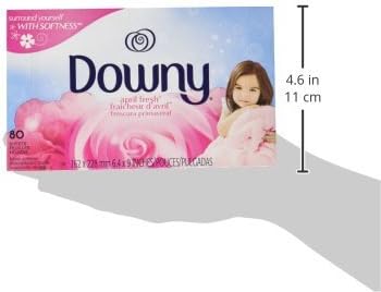 Downy Fabric Softener Sheets, April Fresh, 80 sheets by Downy