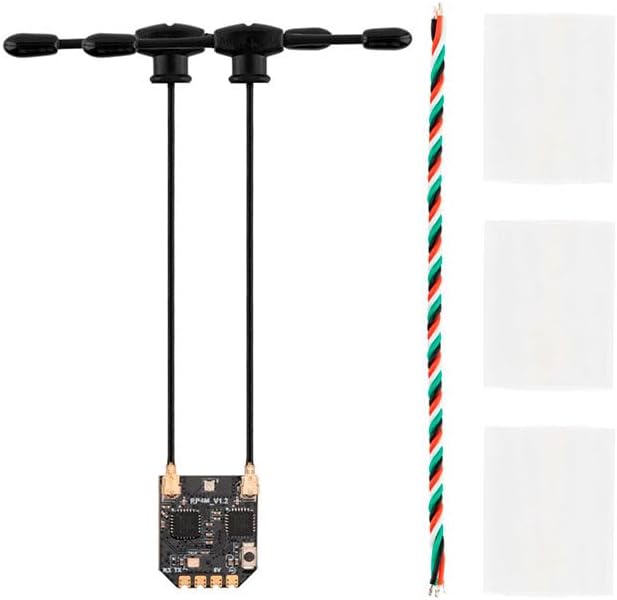 Radiomaster ELRS-Empfänger RP4TD-M 2,4 GHz ExpressLRS Nano Empfänger mit 79 mm UFL-T-Doppelantenne f
