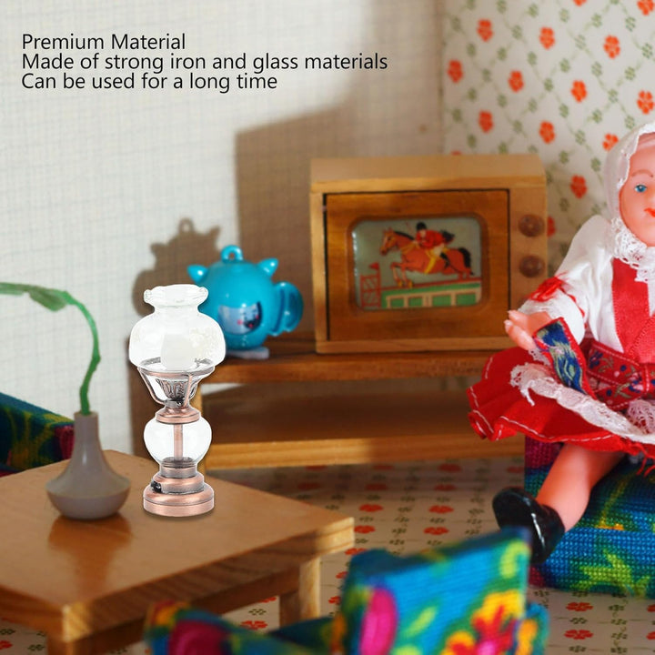 Gugxiom Puppenhaus-Miniaturlampe Im Massstab 1:12, Puppenhaus-Lichter aus Glas mit 120-mAh-Akku, Vin