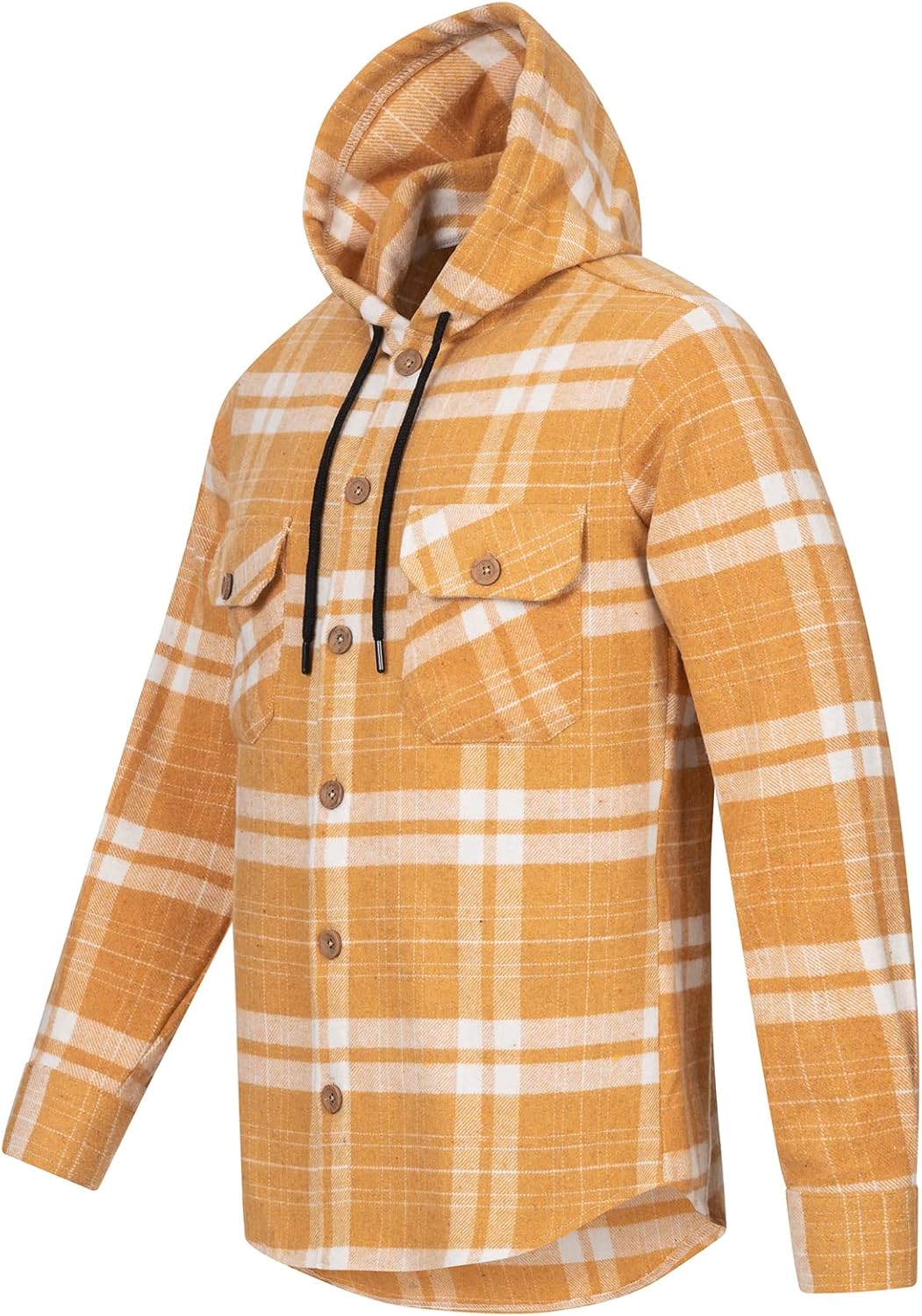 Rock Creek Herren Hemd Kariert Kapuzenhemd M65 S Camel - H328, S Camel - H328