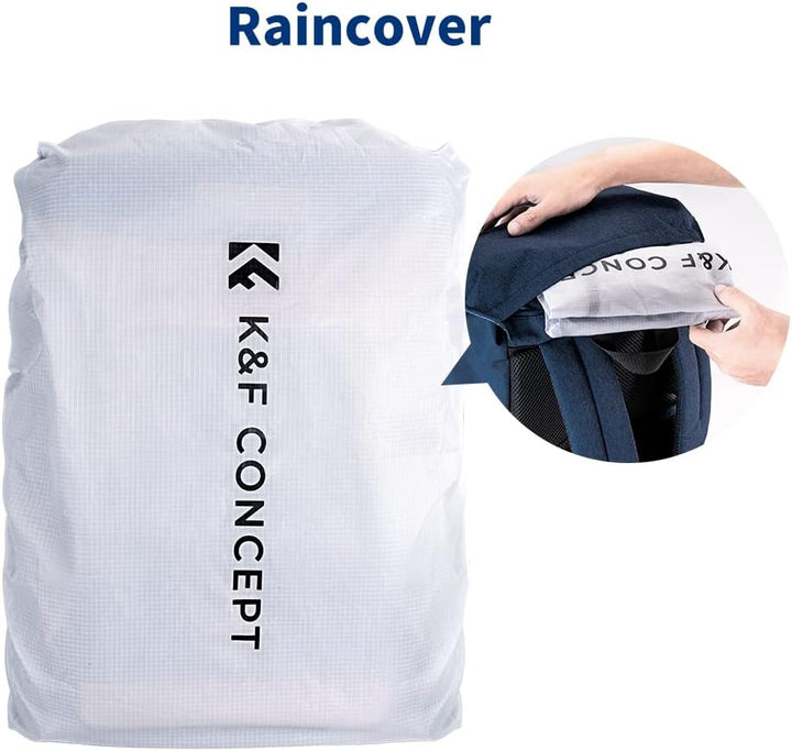 K&F Concept Kamerarucksack Rolltop Fotorucksack Wasserdicht für Spiegelreflexkamera Canon Nikon Sony