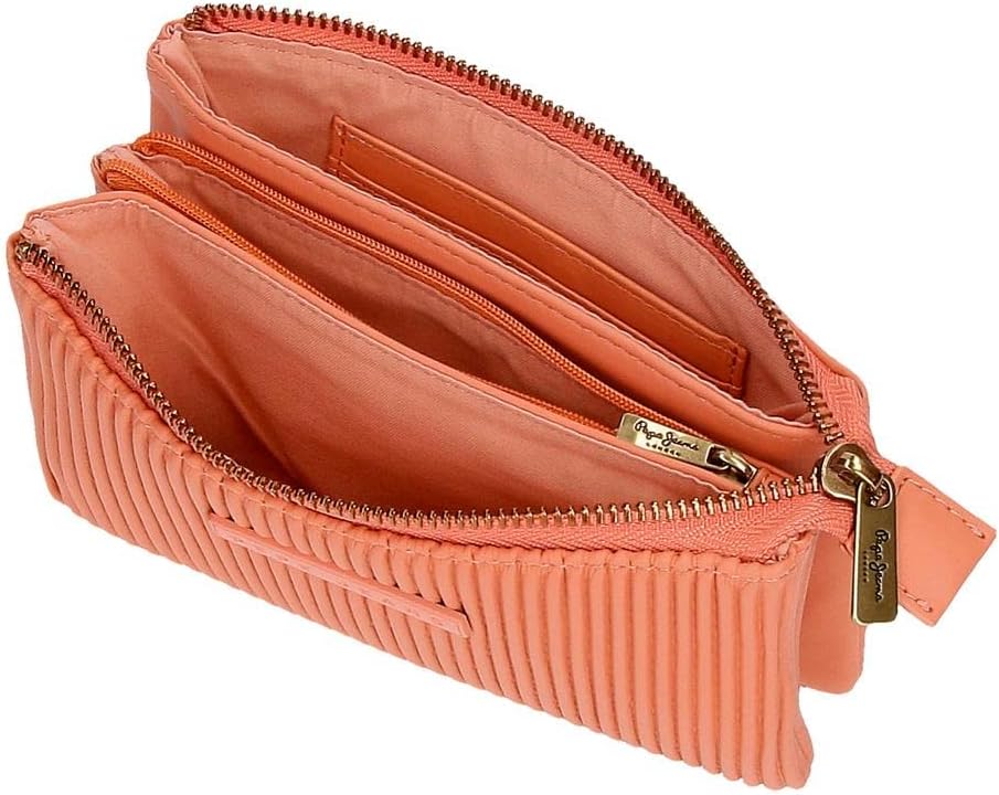 Pepe Jeans Aurora Geldbörse drei Fächer Orange 17,5 x 9,5 x 2 cm Kunstleder Orange dreifache Geldbör