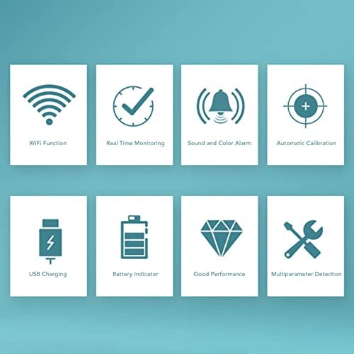 9 in 1 WiFi Luftqualitätsmonitor PM2.5, PM10, HCHO, Organische Schadstoffe, CO, CO2, Temperatur- und
