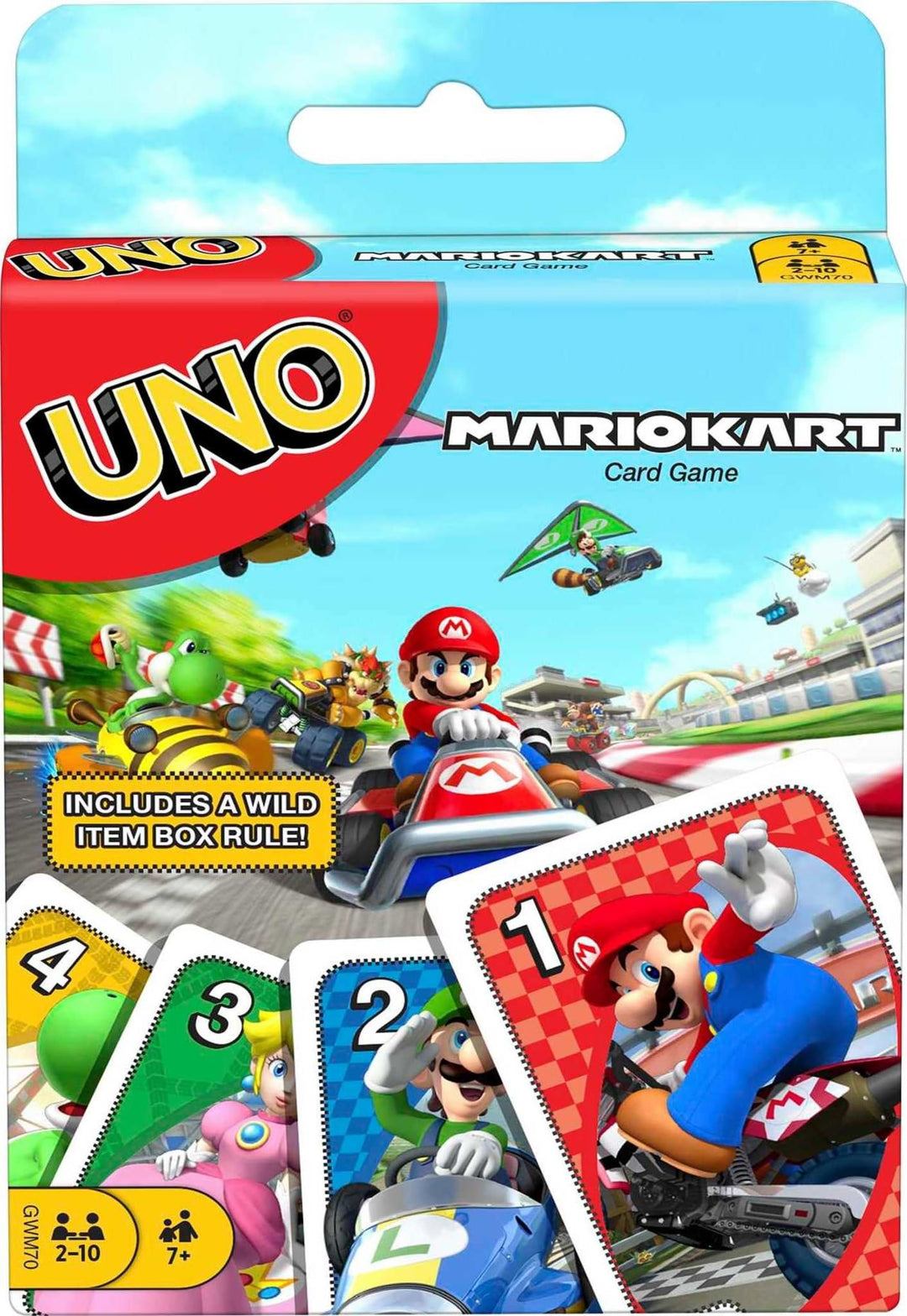 Mattel Games GWM70 - UNO Mario Kart-Kartenspiel mit 112 Karten, für Spieler ab 7 Jahren, Mario Kart