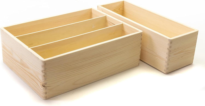 Bücherregal Bücherkiste Kinder Holzkiste mit Fachteiler + Aufsatzkiste