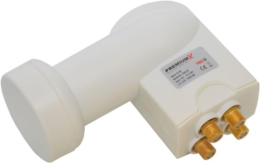 Premium X Deluxe SAT Anlage für 4 Teilnehmer 100cm Satellitenantenne ALU Anthrazit mit Quad LNB inkl