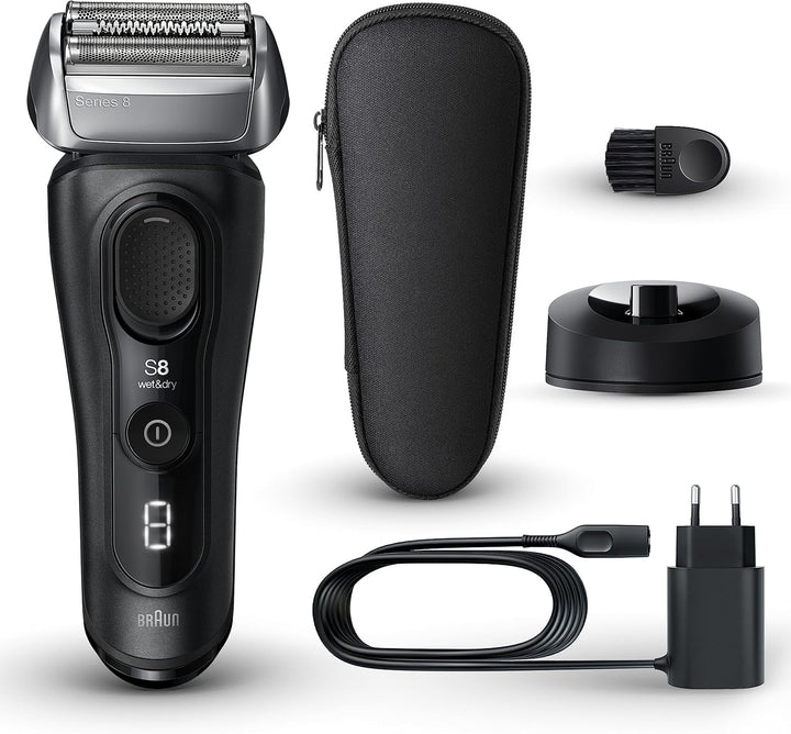 Braun Series 8 Rasierer Herren mit 4+1 Scherkopf, Elektrorasierer, Präzisions-Langhaarschneider, Lad