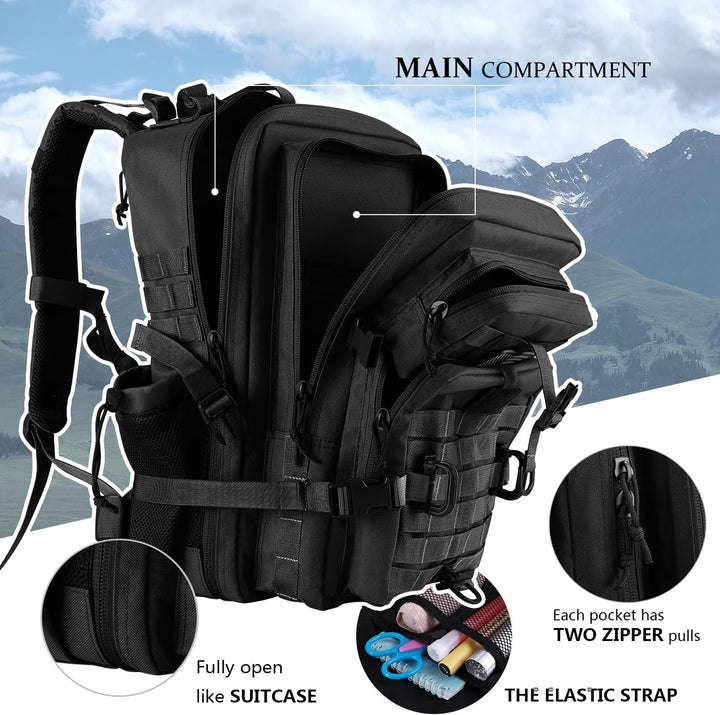 Hannibal Tactical Militär Taktischer Rucksack Cooper Rucksack Armee Assault Pack 3 Tage Bug Out Go B
