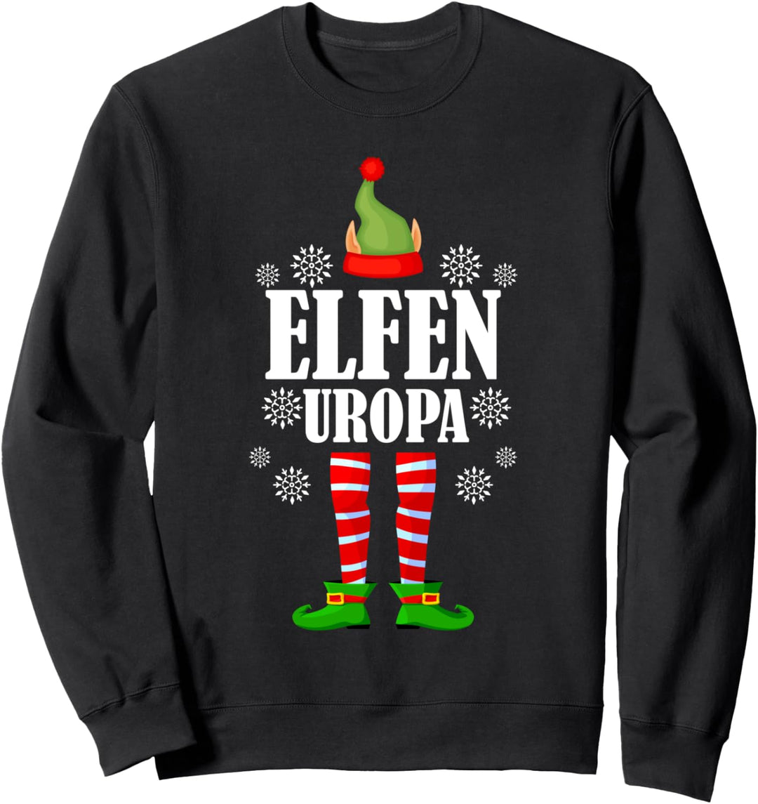 Elfen Uropa Elf Weihnachtself Partnerlook Weinachts Sweatshirt