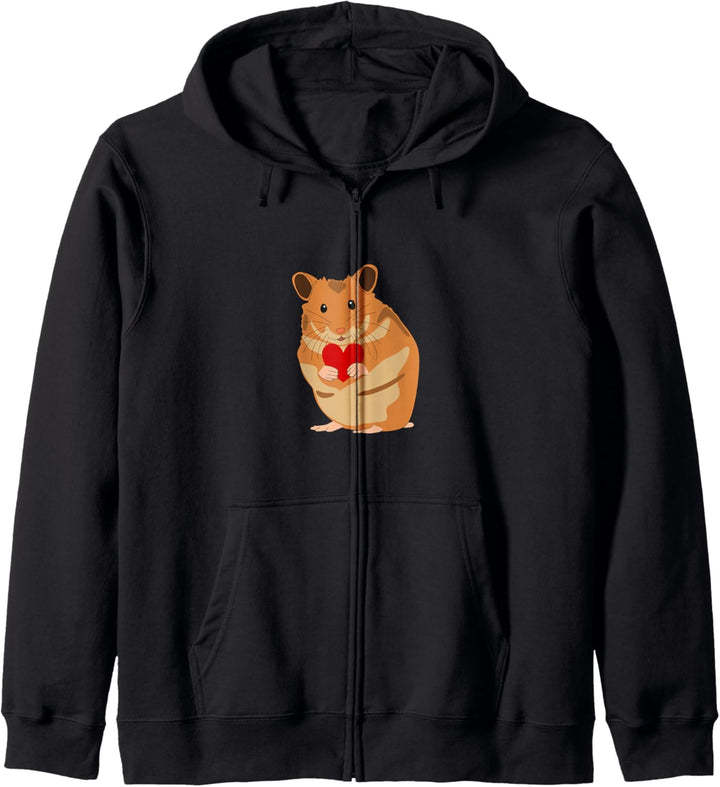 Hamster Liebe - Hamster mit Herz - Süsser Goldhamster Kapuzenjacke