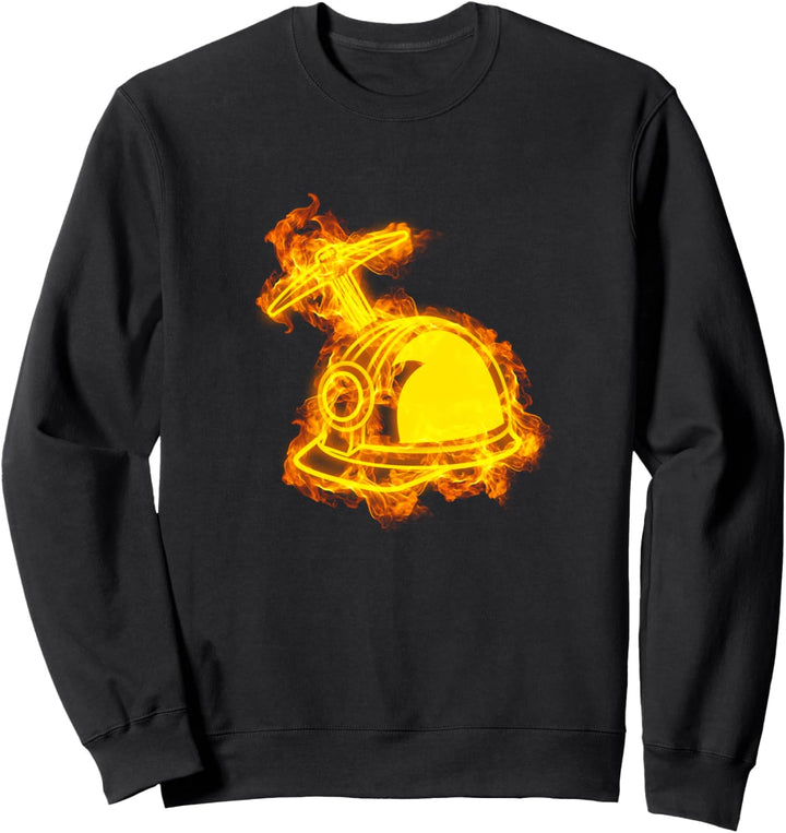 Feuer Bergbau Ausrüstung Flammen Kohle Bergmann Sweatshirt