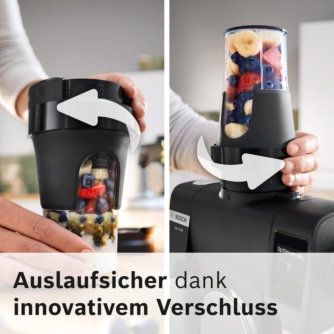Bosch Multi-Zerkleinerer-Set MUZS68TM, 5-in-1, Mixen, Mahlen, Hacken, Aufbewahren, ToGo-Becher, Zube