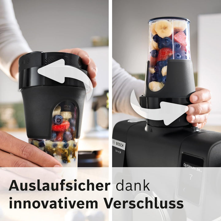 Bosch Multi-Zerkleinerer-Set MUZS68TM, 5-in-1, Mixen, Mahlen, Hacken, Aufbewahren, ToGo-Becher, Zube