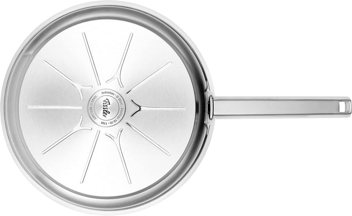 Fissler Original-Profi Collection/Edelstahl-Pfanne (Ø 28 cm) Stielpfanne mit Innen-Skala, novogrill