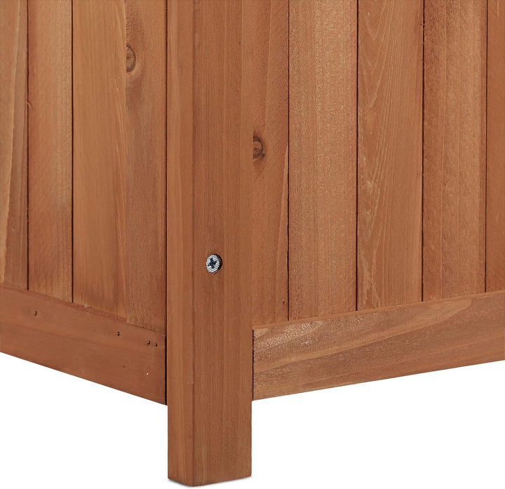 Relaxdays Rankkasten Holz, Garten Pflanzkübel m. Rankgitter, 25 L Pflanzkasten, 150 cm Rankhilfe wet