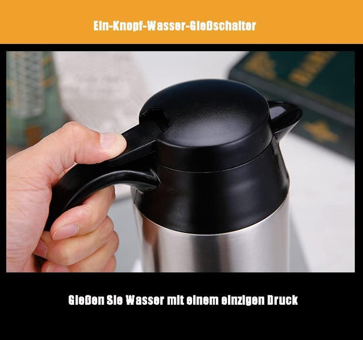 Wasserkocher 24V, 600ml 240W Auto Edelstahl Wasserkocher,für Fernverkehr Autofahrt Camping im Freien