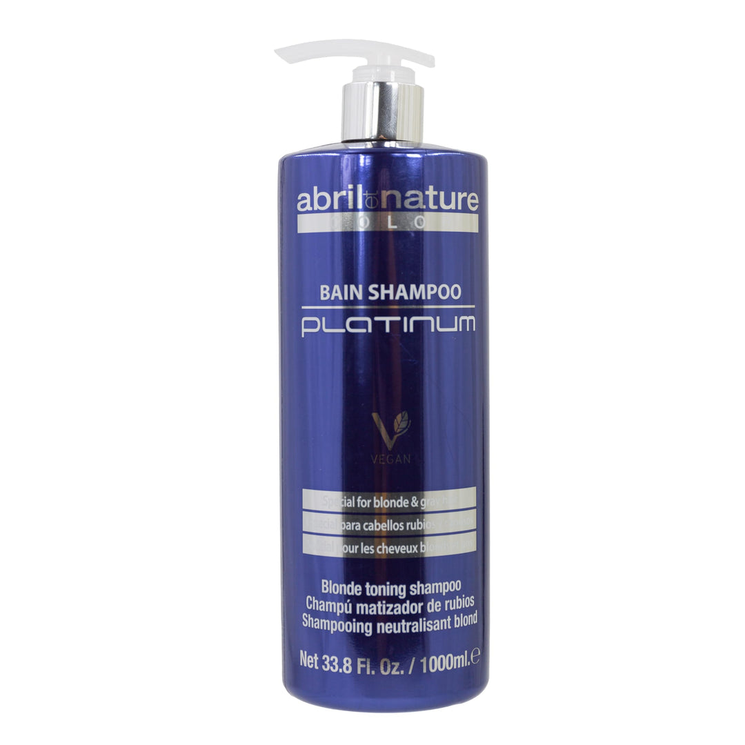 abril et nature Purple Platinum Treatment Shampoo, professionelle Haartonisierungsbehandlung, für bl