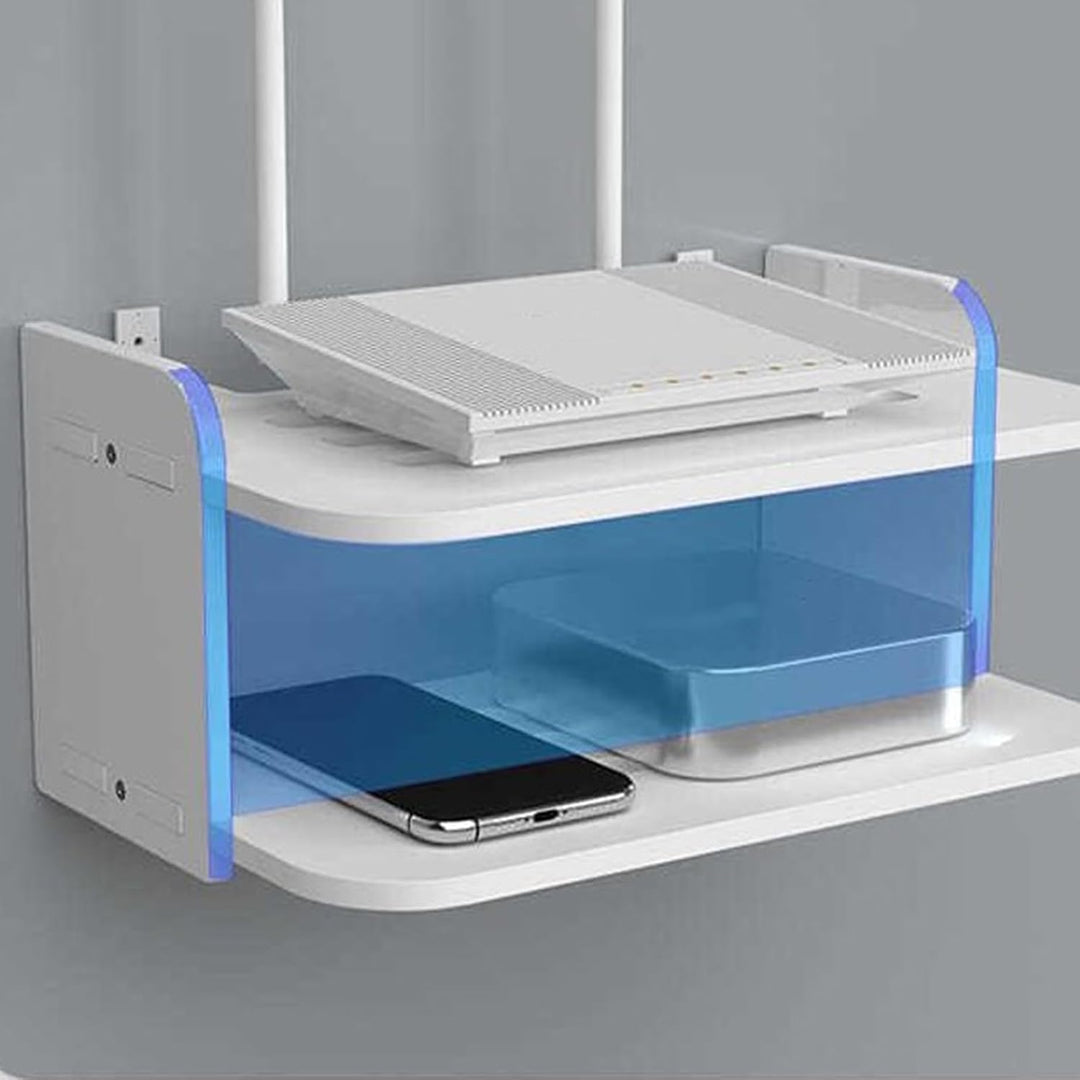 Router-Regal, Wandhalterung für WiFi-Router & TV-Box – 30x20 cm, ideal für Wohn- & Schlafzimmer, Auf