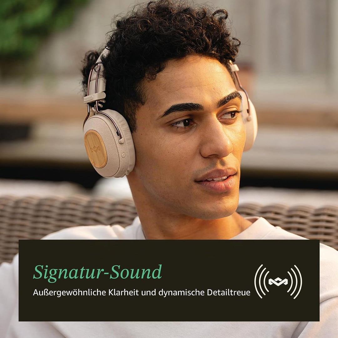 House of Marley Positive Vibration Riddim kabellose On-Ear Bluetooth Kopfhörer - 50 Std. Spielzeit,