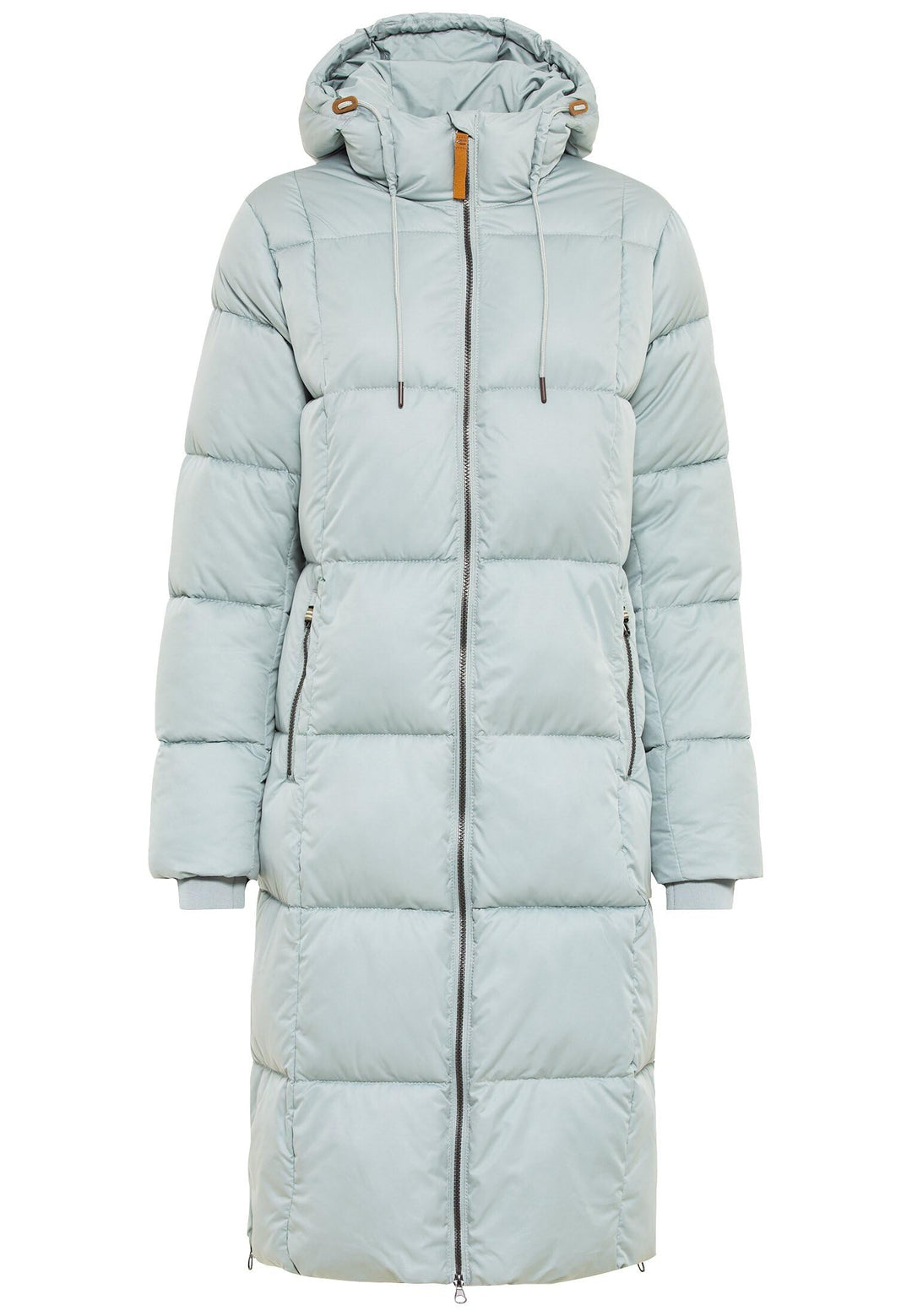 camel active Damen Steppmantel mit Kapuze 36 Hellblau, 36 Hellblau