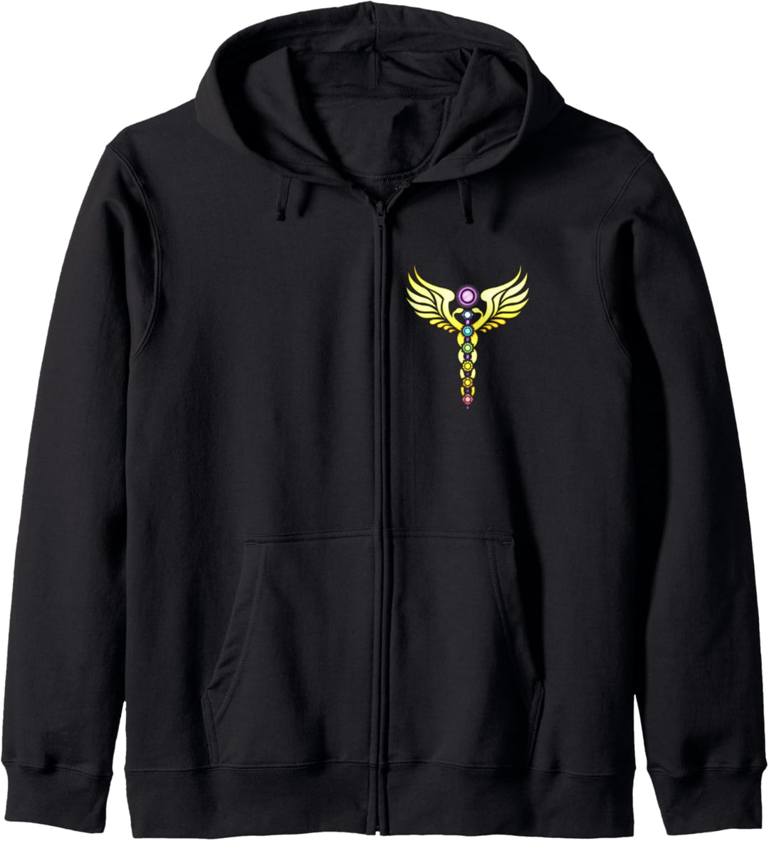 Chakra, Caduceus, Hermes Stab, Schlange, Yoga, Spiritualität Kapuzenjacke