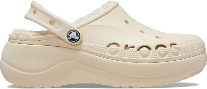 Crocs Baya Lined Damen Clogs Platform flür Erwachsene, Winter White