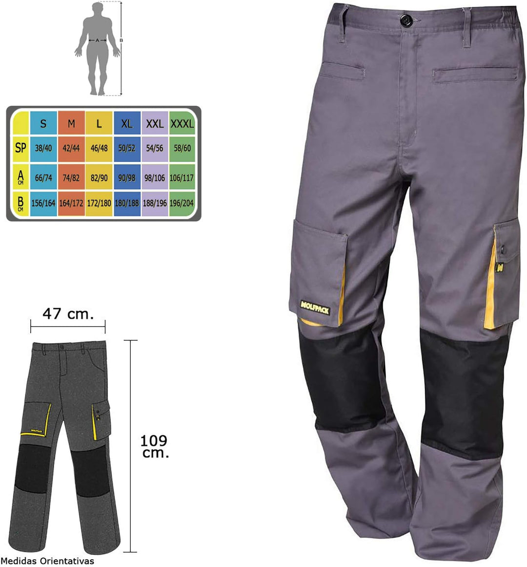 Wolfpack 15017105 Lange Hose, grau, 50/52 XL