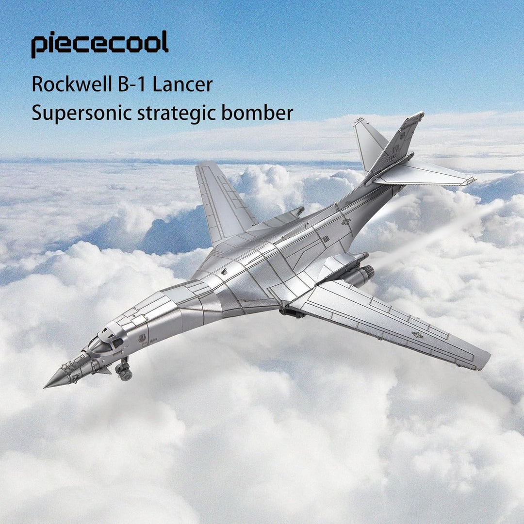 Piececool 3D Puzzle Metall B-1 Bomber Lanze, 3D Metall Puzzle Luftfahrzeuge, Modell Kämpfer für 340