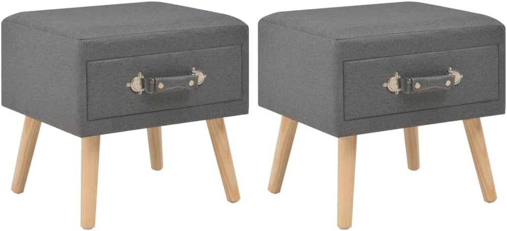 vidaXL 2X Nachttisch mit 1 Schublade Nachtschrank Nachtkonsole Nachtkommode Schlafzimmer Kommode Sch