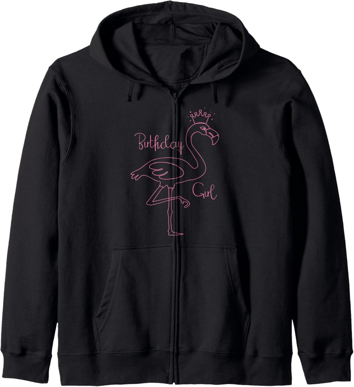 Flamingo Birthday Girl Kapuzenjacke
