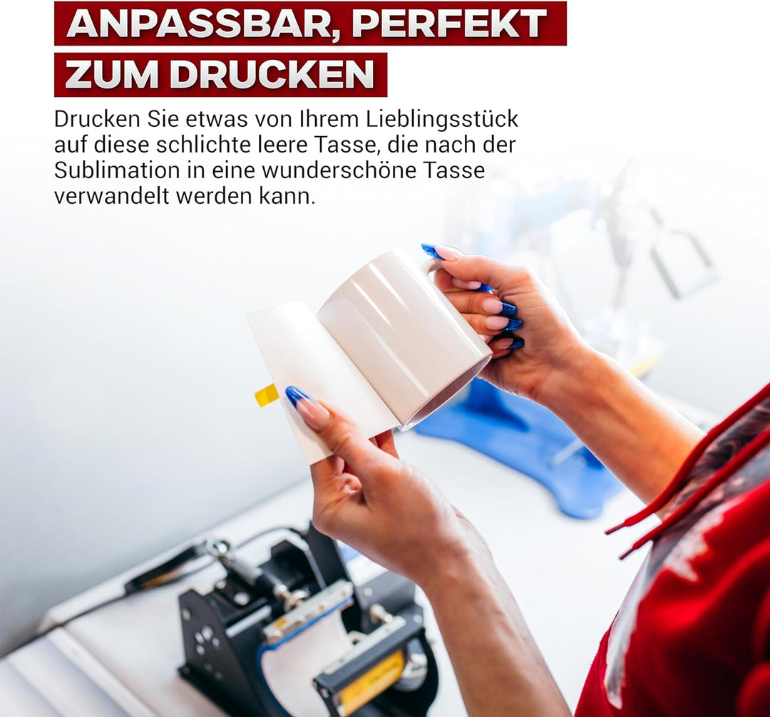 Acen Merchandise Sublimationstassen ohne Druck aus hochwertiger | Keramik inzeln oder im Set | Subli
