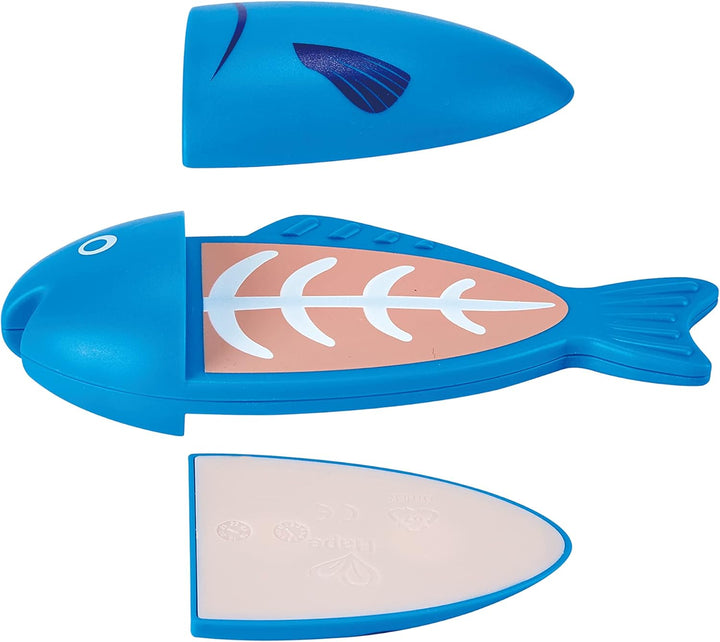 Hape Fisch & Fleisch Set von Hape| Fantasiespiel aus Holz Lebensmittel-Set für Kinder, Kochset mit Z
