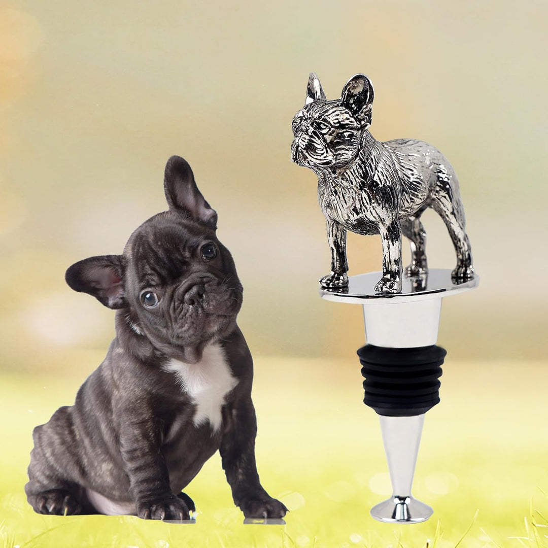 Französischer Franzose Bulldog Hundeform Weinflaschenverschluss Champagner Cava Prosecco funkelnde G