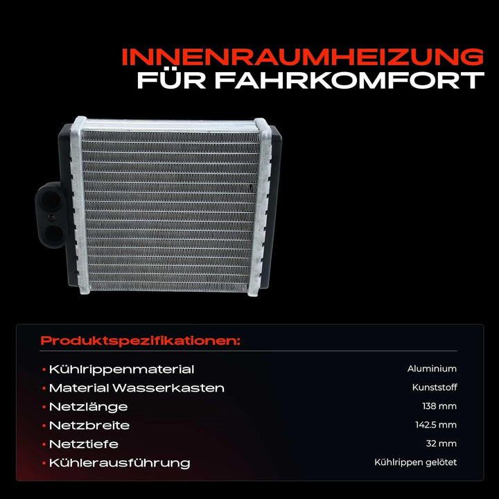 Frankberg Wärmetauscher Innenraumheizung Kompatibel mit Vitara ET TA TD 1988-1998 Vitara Cabrio ET T