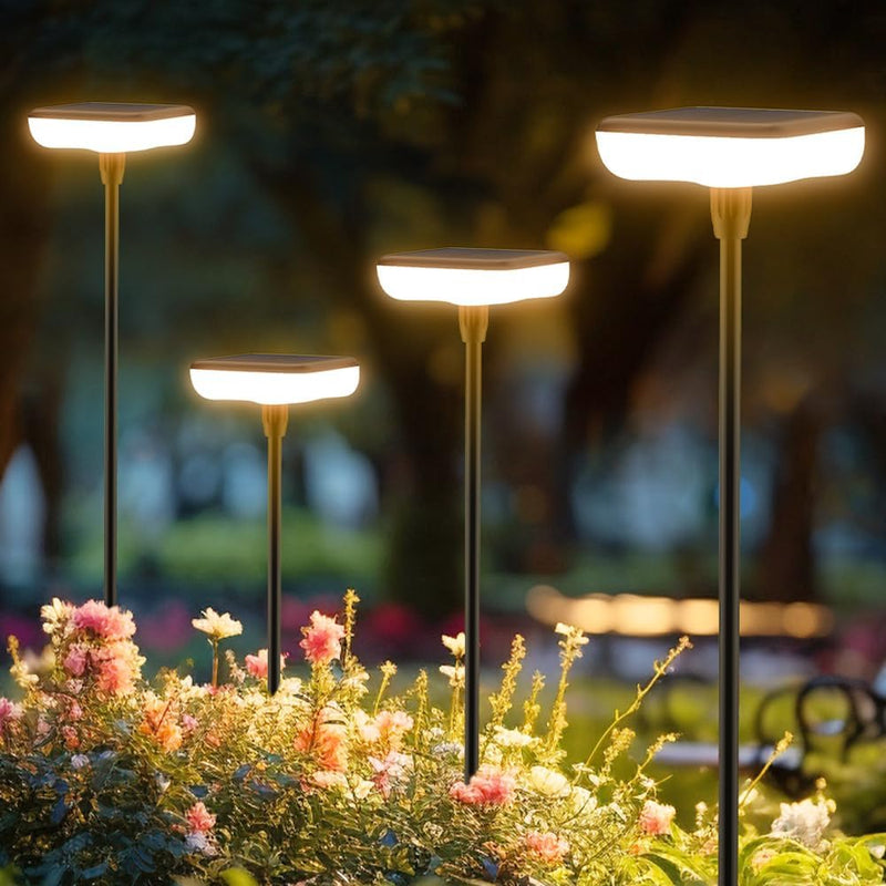 Ainostone Solarlampen für Aussen Garten 4 Stück LED Solarleuchten Warmweiss 1000mAh Solar Gartenleuc