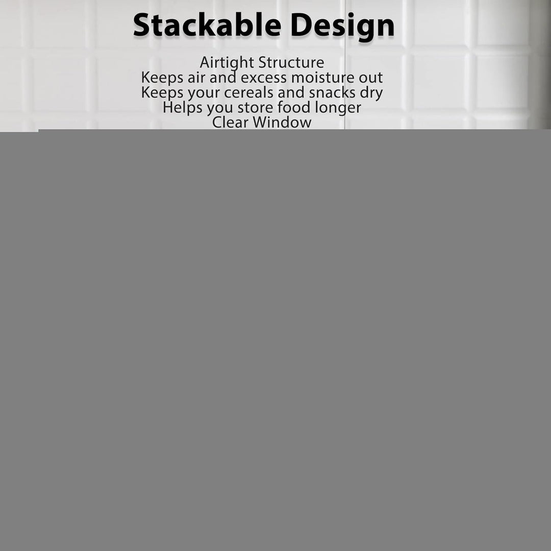 Reisbehälter, Insektensicher, Geruchlos, Luftdicht, Reisbox mit Klarem Fenster für Getreide, Zucker,