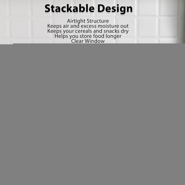 Reisbehälter, Insektensicher, Geruchlos, Luftdicht, Reisbox mit Klarem Fenster für Getreide, Zucker,