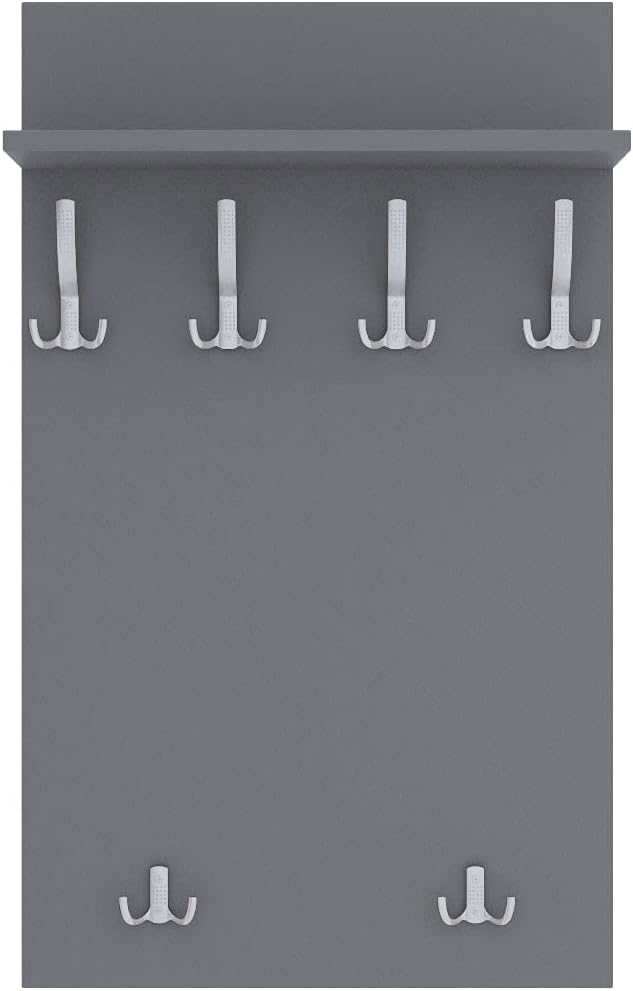 AKKE 100x60 | MAXI Garderobenpaneel Wandgarderobe Garderobe Wandpaneel Kleiderstange ALUMINIUM | LIG