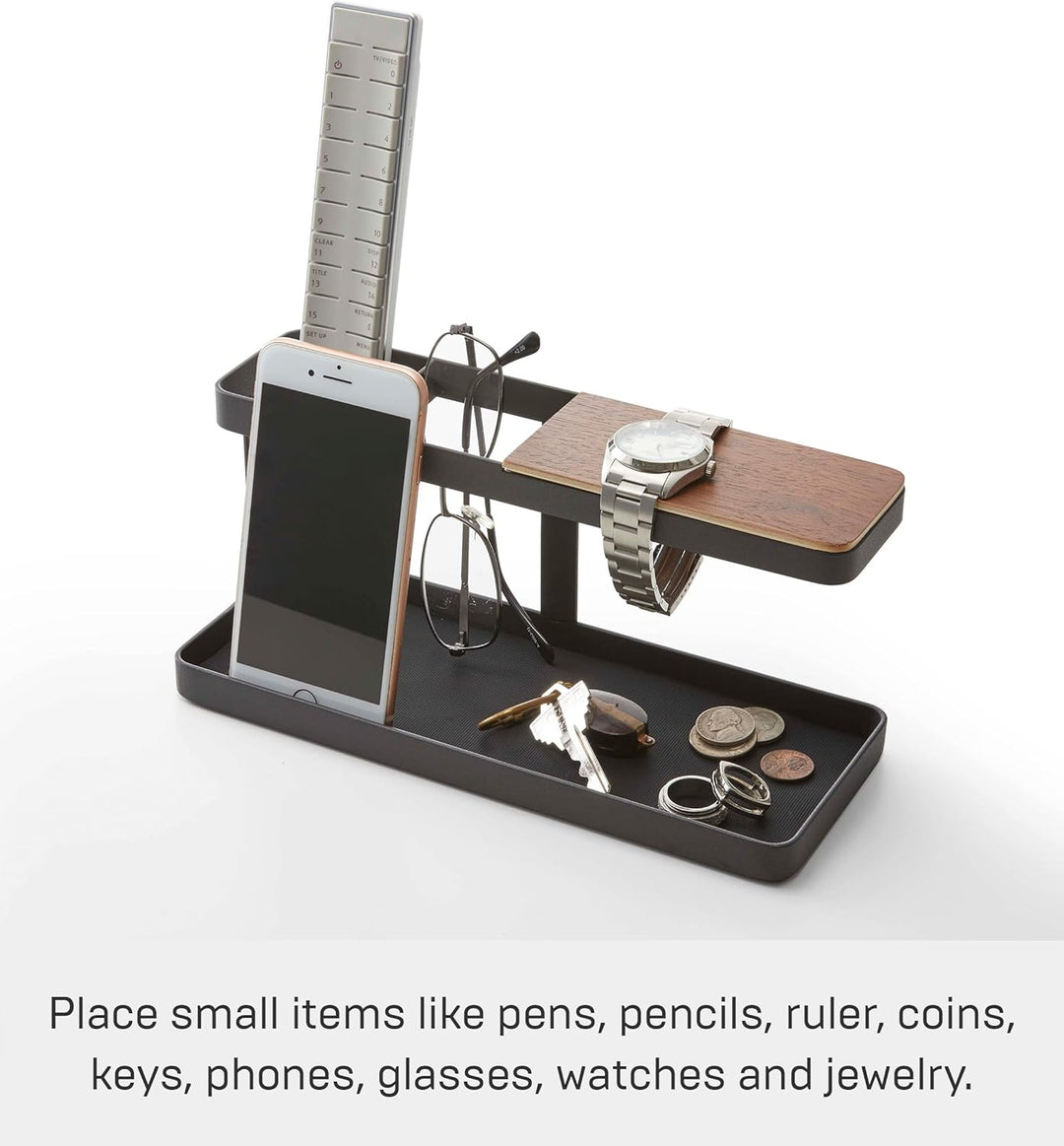 Yamazaki Tower Tisch-Organaizer, Stahl, Schwarz, One Size, Schwarz