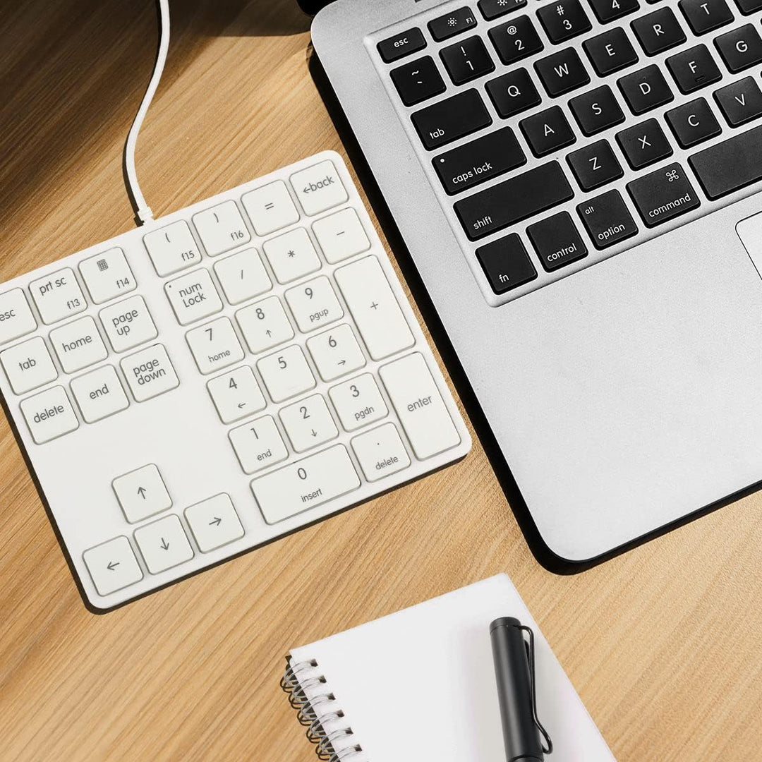 Qisan Numeric Keypad Wired Numpad 34 Tasten Tragbare Tastatur USB Externe Mini Slim Tastatur Magicfo