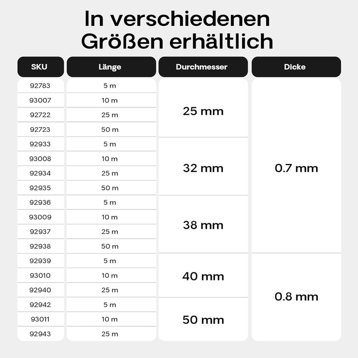 Wiltec 25m Teichschlauch 25mm (1") - Made in Europe