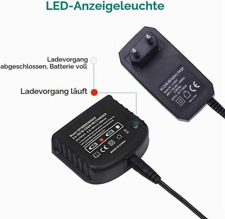Ladegerät für Black &amp; Decker Drill 9,6 V 12 V 14,4 V 18 V NI-MH/NI-Cd HPB18-OPE HPB18 HPB14 HPB12 HP