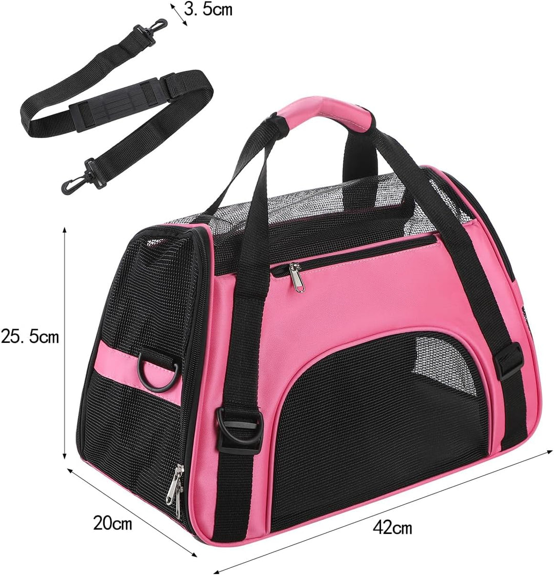 Hundetasche Netzgewebe Atmungsaktiv Katzentransportbox Faltbar Hundetragetasche Waschbar Matte Klein